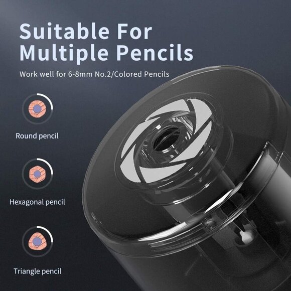 Battery Operated Electric Pencil Sharpener, Quick Sharpener Pencil Sharpener, Po - Picture 3 of 7